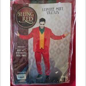 "Joker" Leisure Suit Villain Halloween Costume Adult S/M EUC